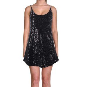 AQUA Sequin / Embellished Mini NYE LBD Party Dress